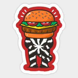 Burger Head Sticker